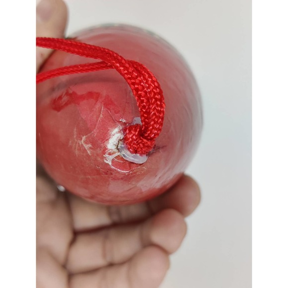 Vintage Snowman Paper Mache Ornament Egg Shaped Old World Decoupage - Picture 6 of 8